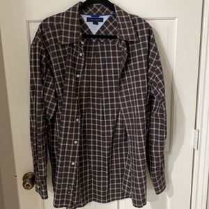XL Brown Tommy Hilfiger Long Sleeve Button Down Shirt